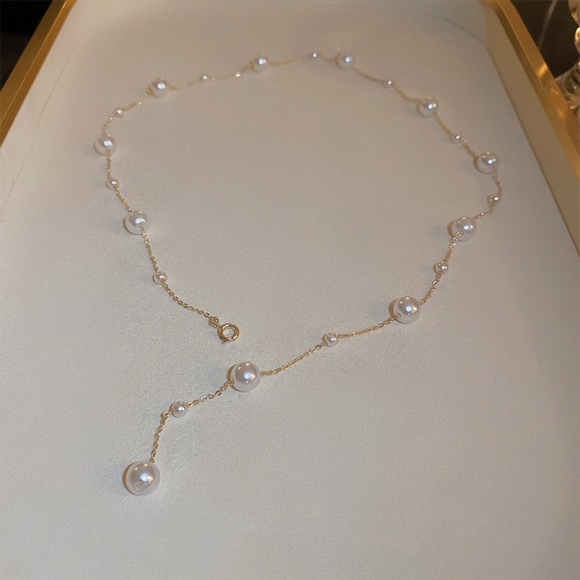NWT Fashion Pearl Necklace (adjustable) - Picture 5 of 8